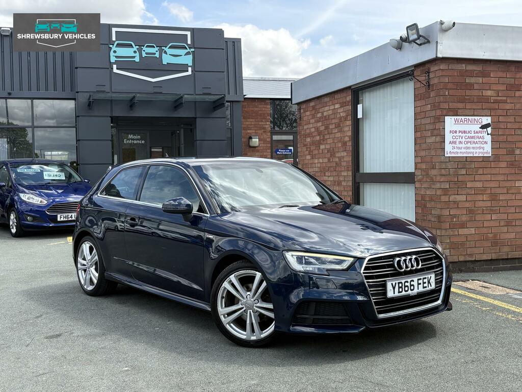 Audi A3 2.0 Tdi S Line Hatchback Euro 6 YB66FEK Blue #2