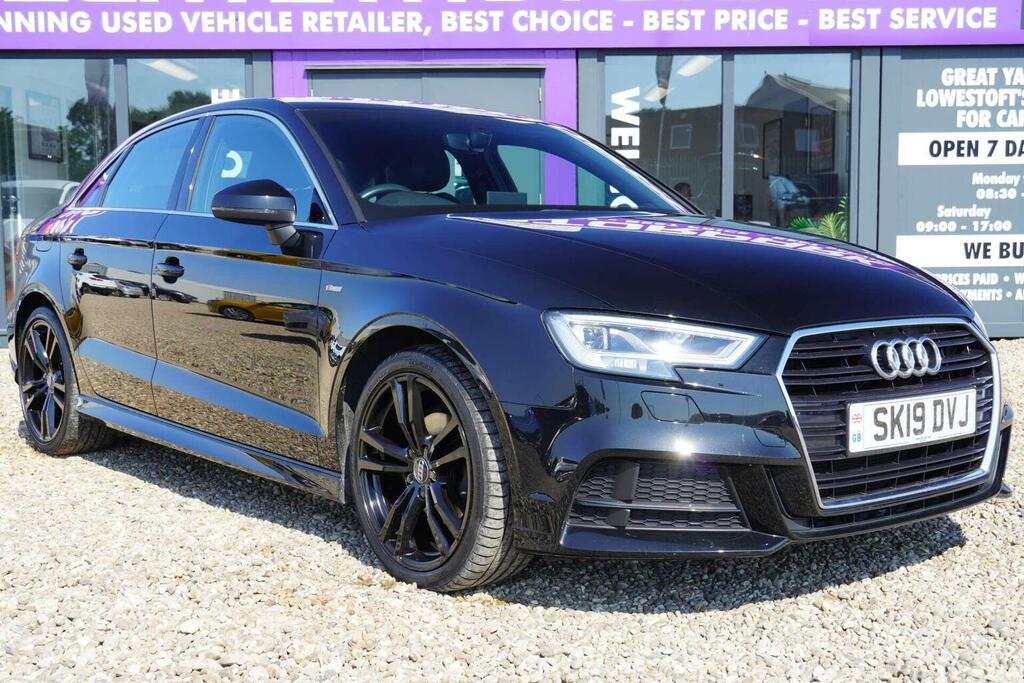 Audi A3 1.0 Tfsi 30 S Line Euro 6 Ss SK19DVJ Black #3