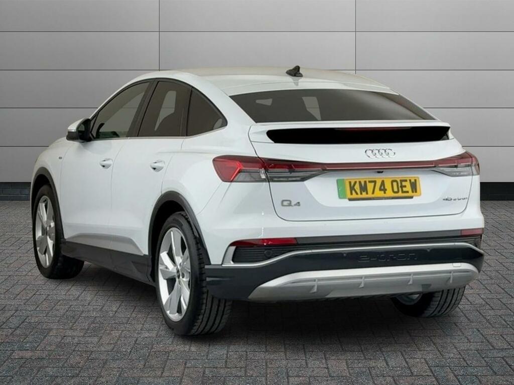 Audi Q4 E Tron 45 S Line Sportback 82Kwh KM74OEW White #2