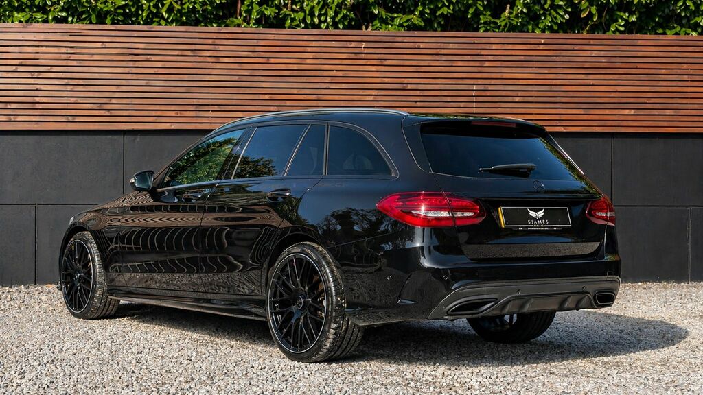 Mercedes-Benz C Class 2019 2.0 C300d Amg Line Edition Estate KS69CLZ Black #4