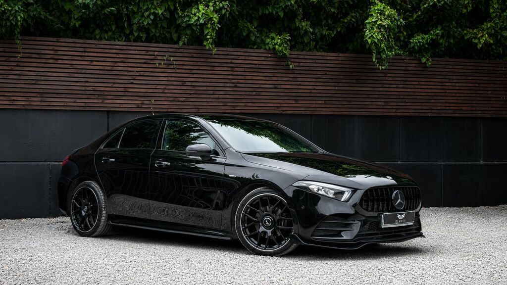 Mercedes-Benz A Class 2022 1.3 A200 Amg Line Edition Executive Saloon EJ22JWF Black #3