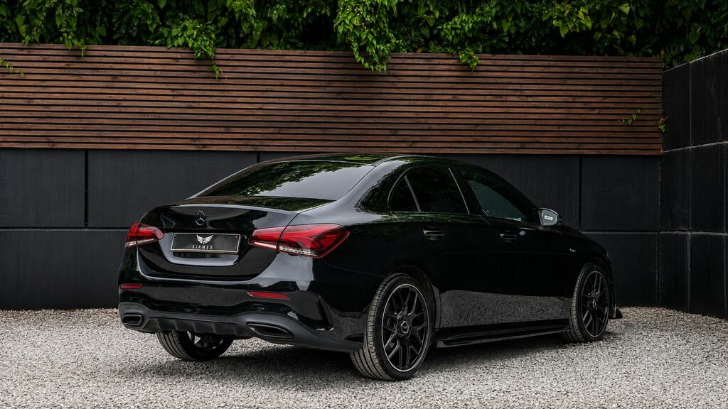 Mercedes-Benz A Class 2022 1.3 A200 Amg Line Edition Executive Saloon EJ22JWF Black #5