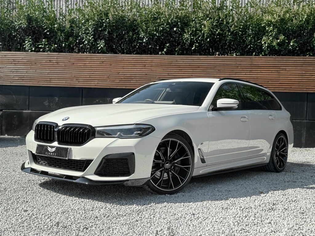 BMW 5 Series 2022 2.0 520D Mht M Sport Touring Hybri White #2