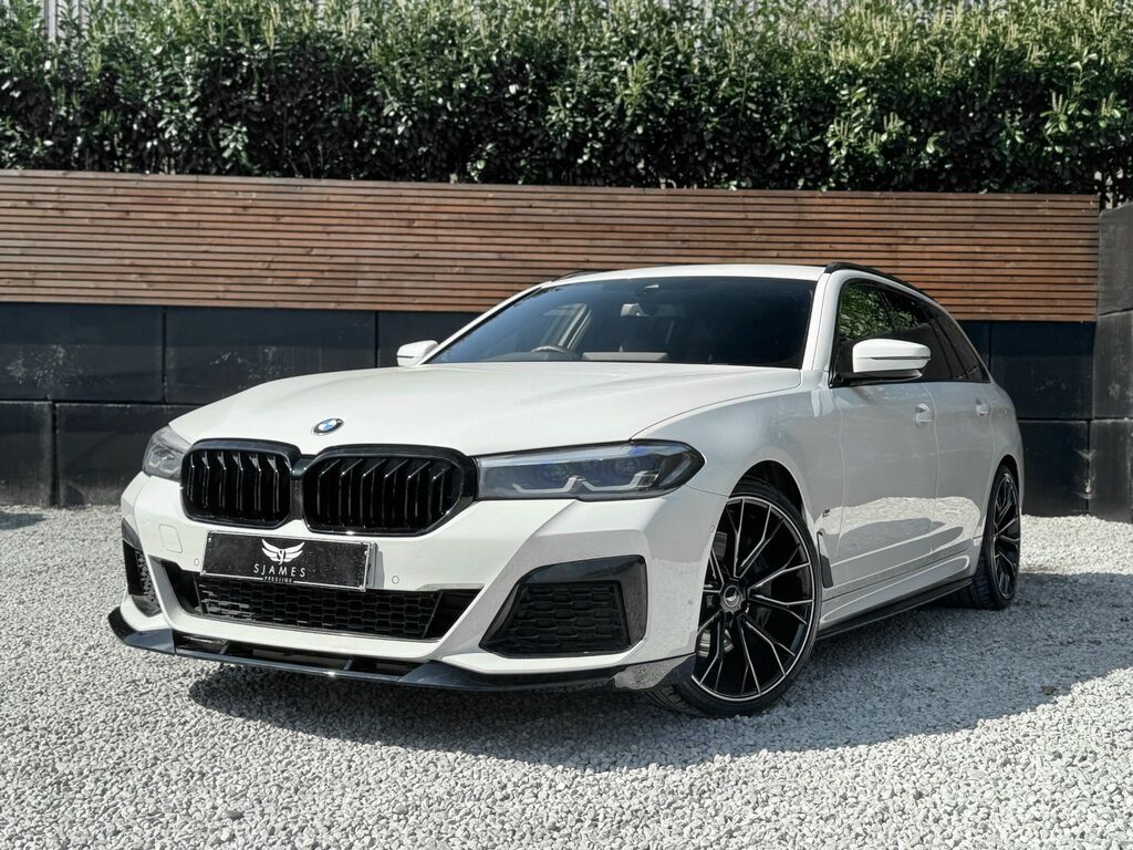 BMW 5 Series 2022 2.0 520D Mht M Sport Touring Hybri White