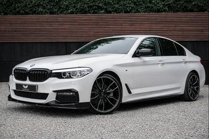 BMW 5 Series 2021 2.0 520D Mht M Sport Saloon Hybrid White #2