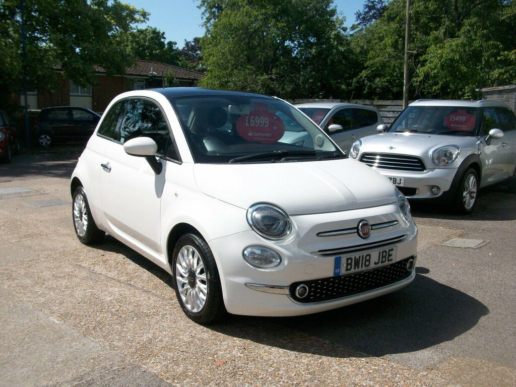 Fiat 500 1.2 Lounge Euro 6 Ss White