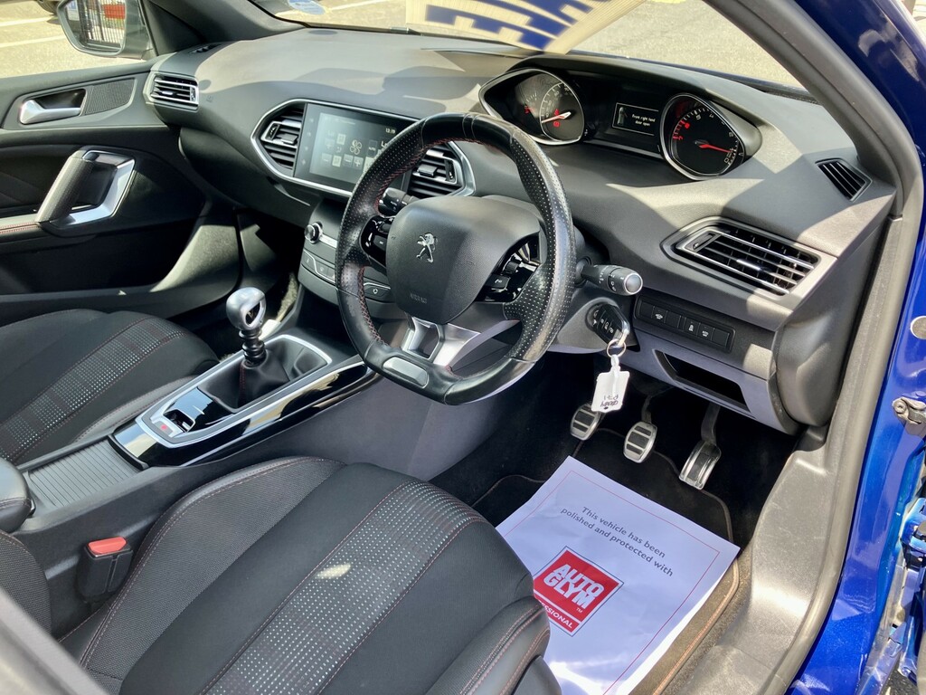 Peugeot 308 Hatchback 1.2 Puretech 130 Gt Line 2017 BP17OTF Blue #3