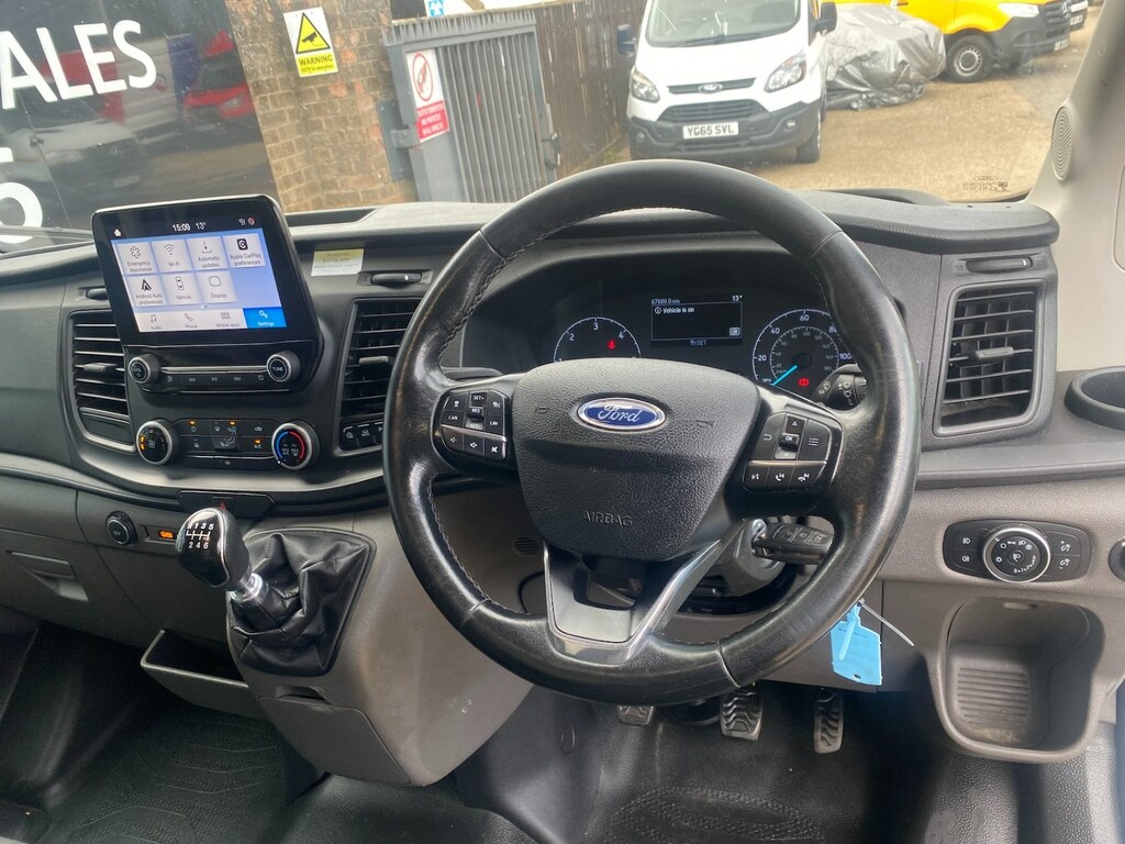 Ford Transit Custom 350 2.0 Tdci 130 Leader Awd 4X4 L2h1 Mwb Panel Van YC70BYG White #6