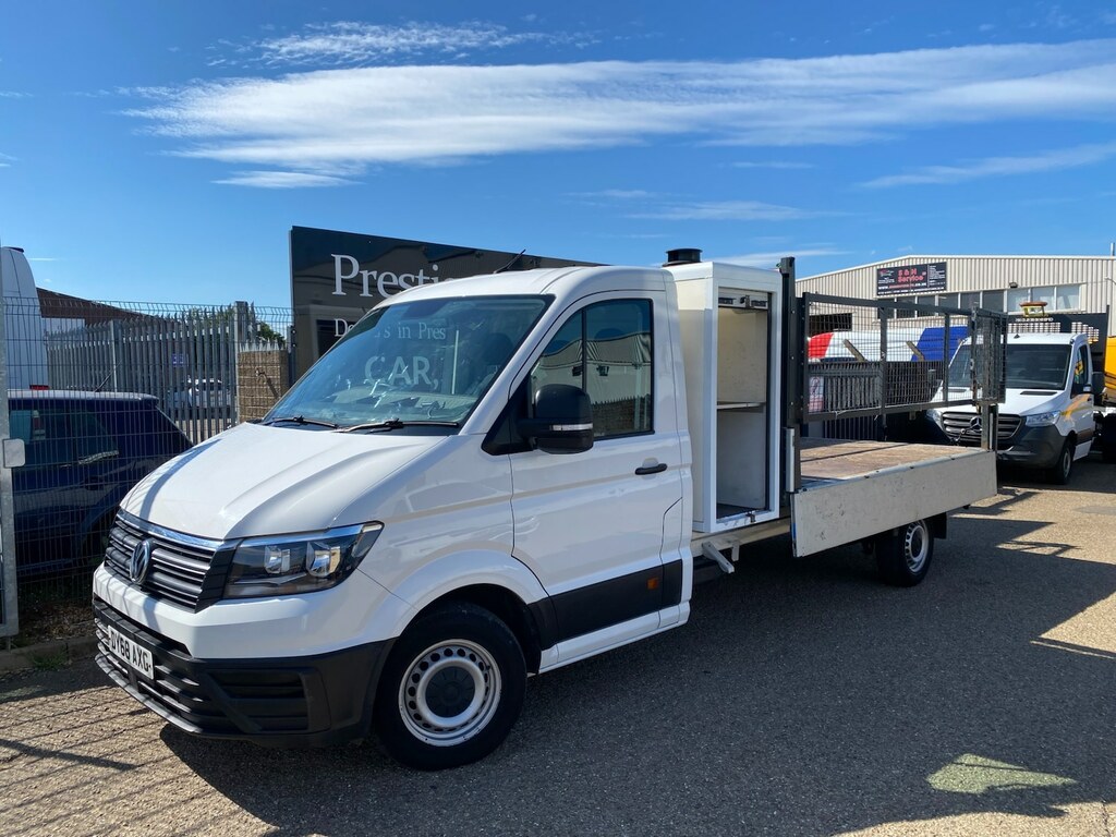 Volkswagen Crafter Cr35 2.0 Tdi 140Ps L3 Lwb Caged Dropside Pick Up T DY68AXG White #5