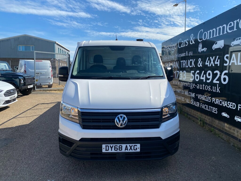Volkswagen Crafter Cr35 2.0 Tdi 140Ps L3 Lwb Caged Dropside Pick Up T DY68AXG White #2