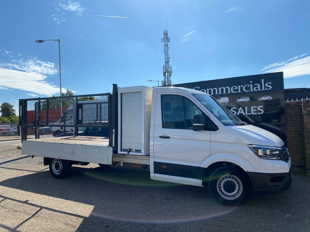 Volkswagen Crafter Cr35 2.0 Tdi 140Ps L3 Lwb Caged Dropside Pick Up T DY68AXG White #3