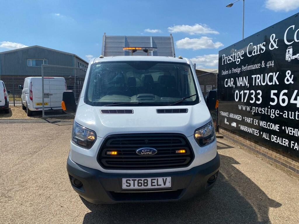 Ford Transit Custom 350 2.0 Tdci 105Ps L3 Lwb Crew Cab Caged Tipper 7 ST68ELV White #2