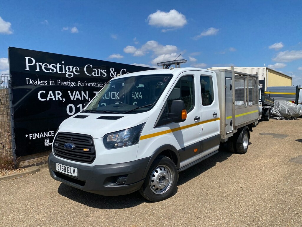 Ford Transit Custom 350 2.0 Tdci 105Ps L3 Lwb Crew Cab Caged Tipper 7 ST68ELV White #4