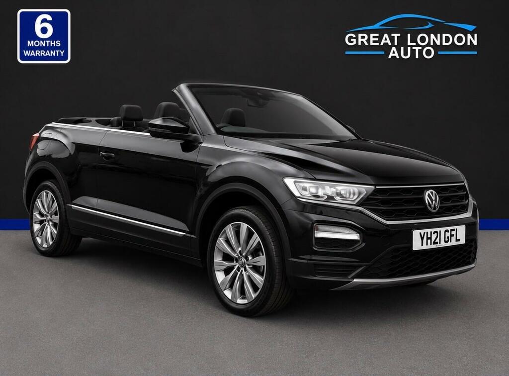 Volkswagen T-Roc 1.5 Tsi Evo Design Cabriolet Euro 6 Ss YH21GFL Black #3