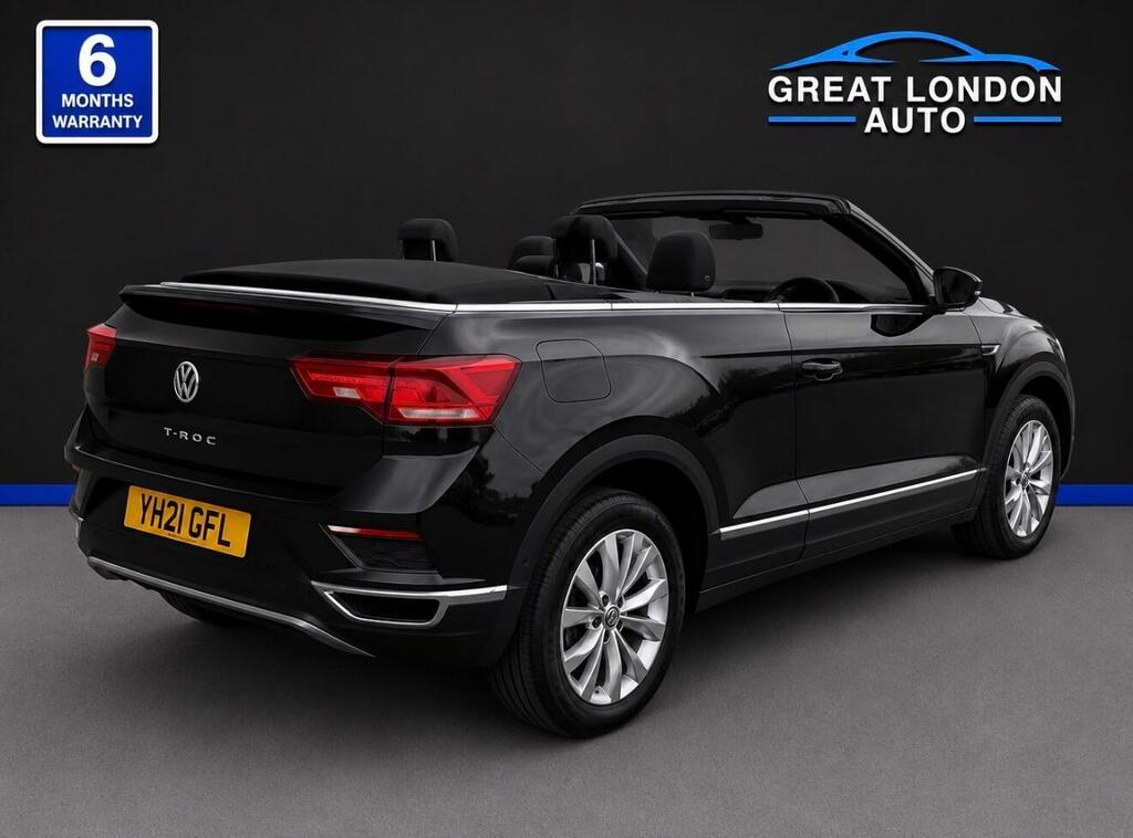Volkswagen T-Roc 1.5 Tsi Evo Design Cabriolet Euro 6 Ss YH21GFL Black #4