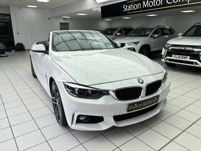 BMW 4 Series 420I M Sport Convertible White #4