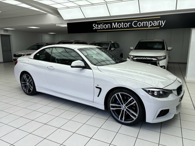 BMW 4 Series 420I M Sport Convertible White #2