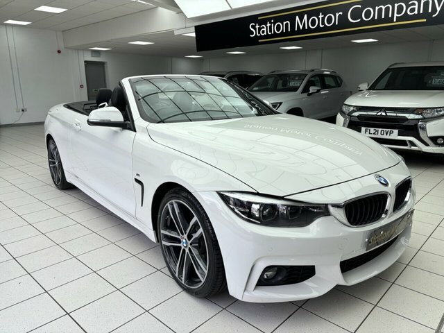 BMW 4 Series 420I M Sport Convertible White #3