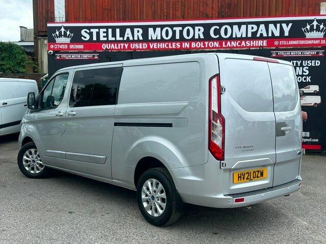 Ford Transit Custom 2021 2.0 320 Ecoblue Limited Crew Van L2 H1 Euro 6 HV21OZW Silver #3