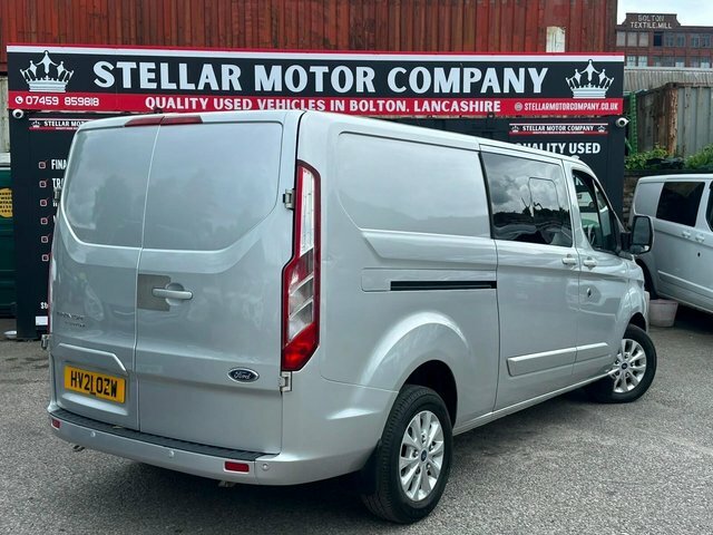 Ford Transit Custom 2021 2.0 320 Ecoblue Limited Crew Van L2 H1 Euro 6 HV21OZW Silver #4