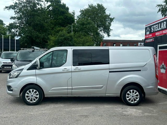 Ford Transit Custom 2021 2.0 320 Ecoblue Limited Crew Van L2 H1 Euro 6 HV21OZW Silver #6