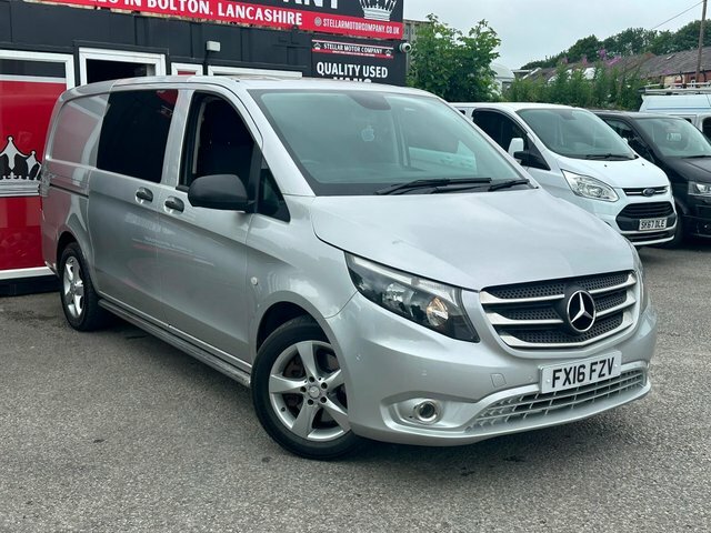 Mercedes-Benz Vito 2016 2.1 119 Cdi Bluetec Sport Crew Van G-tronic Silver #2