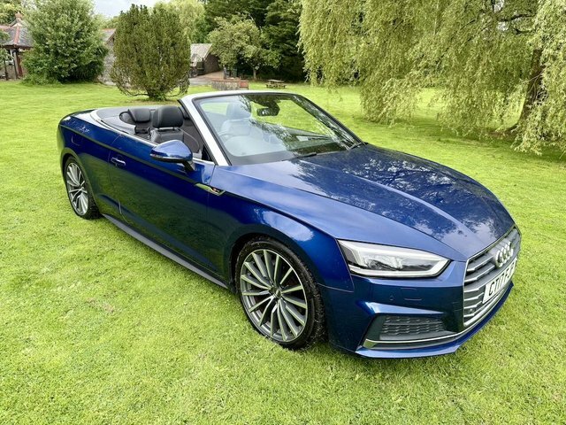 Audi A5 Tdi S Line Convertible Blue #2