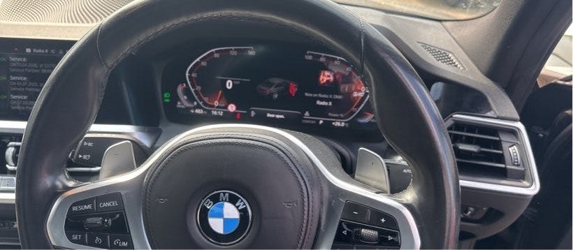 BMW 3 Series 2.0 320D Mht M Sport Saloon Hybrid YK21JJM Black #2