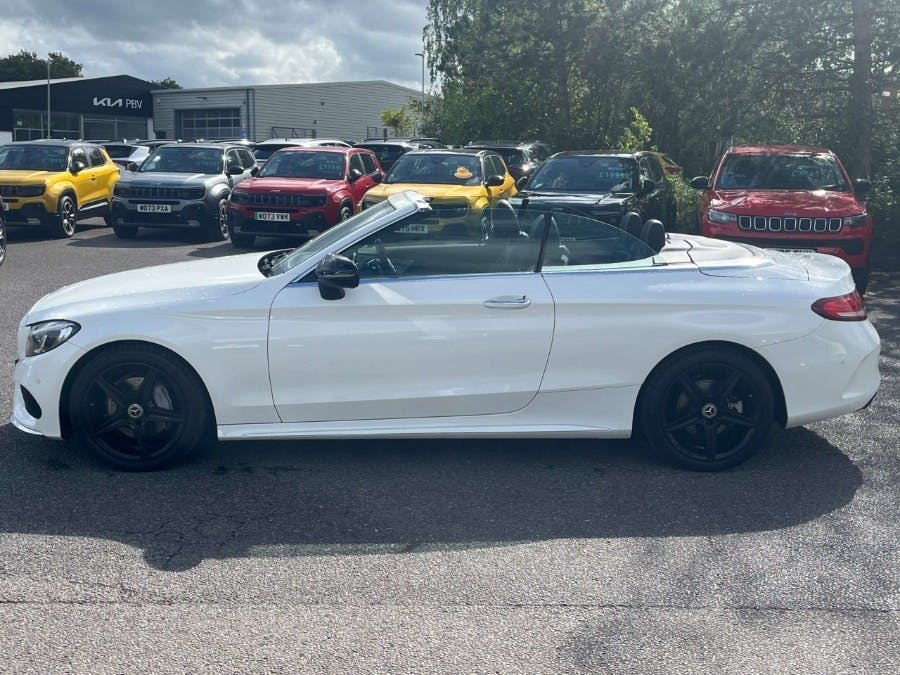 Mercedes-Benz C Class 2.0 C200 Amg Line Cabriolet G Tronic Pl White #5