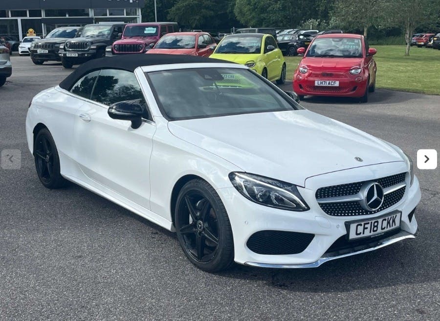 Mercedes-Benz C Class 2.0 C200 Amg Line Cabriolet G Tronic Pl White