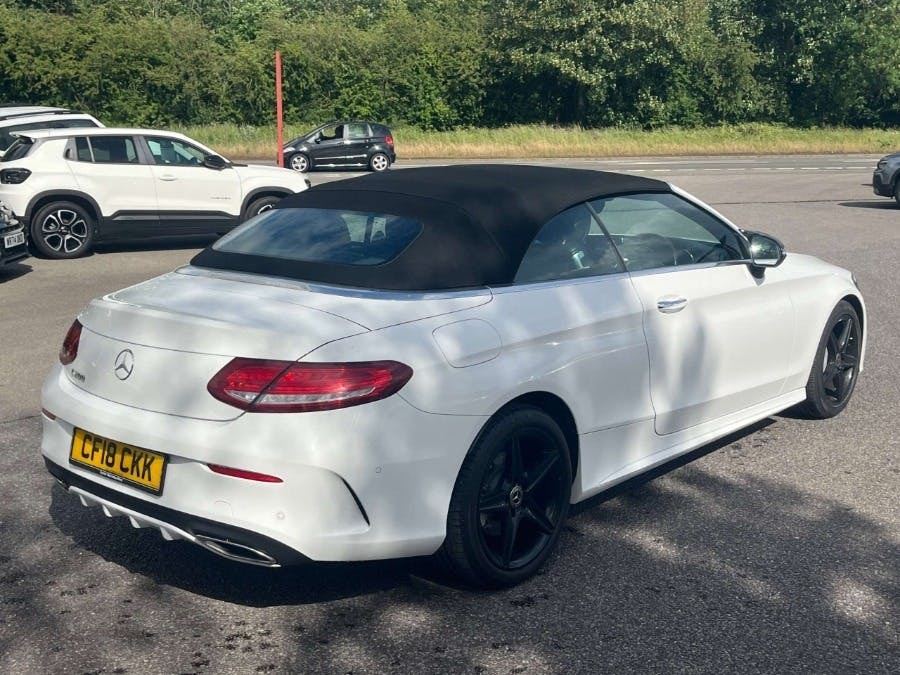 Mercedes-Benz C Class 2.0 C200 Amg Line Cabriolet G Tronic Pl White #4