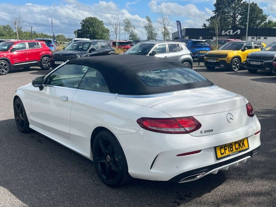 Mercedes-Benz C Class 2.0 C200 Amg Line Cabriolet G Tronic Pl White #3