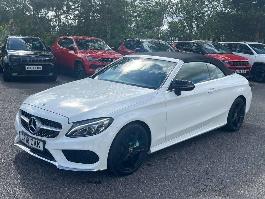 Mercedes-Benz C Class 2.0 C200 Amg Line Cabriolet G Tronic Pl White #2
