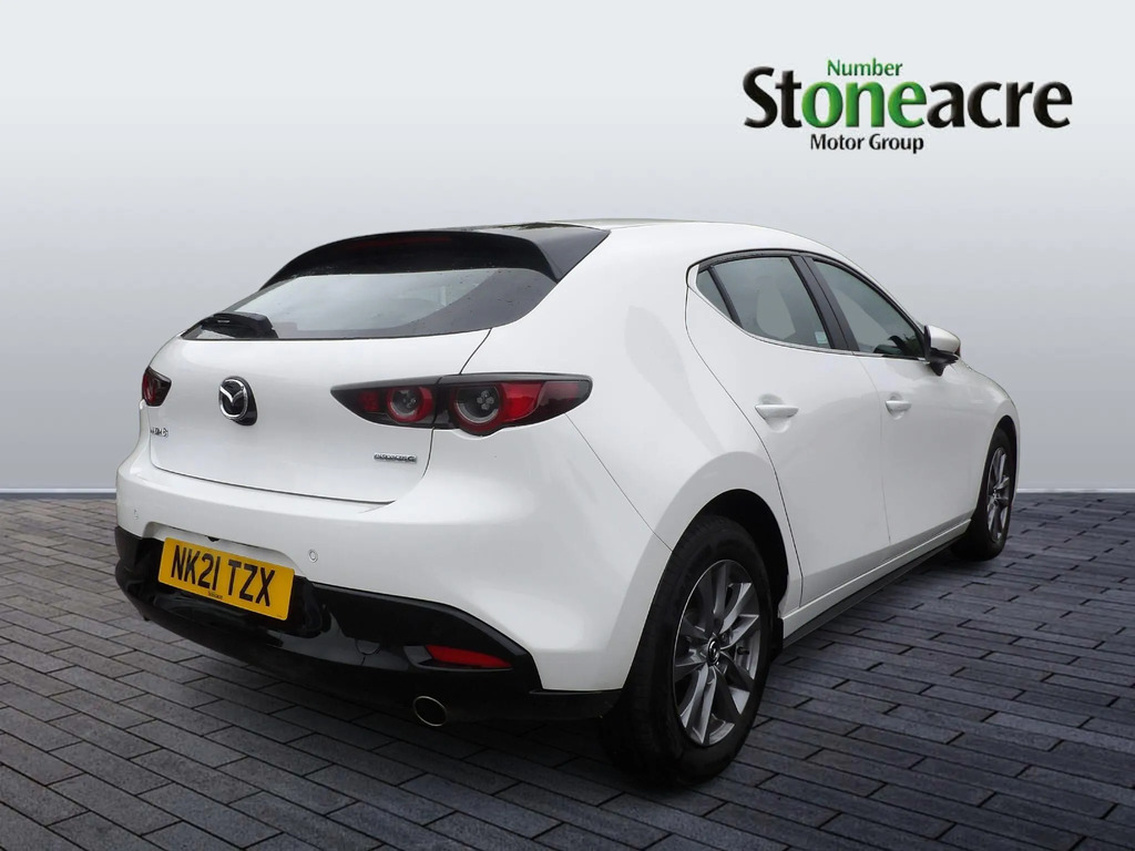 Mazda 3 2.0 E-skyactiv-g Mhev Se-l Lux Hatchback Petro White #2