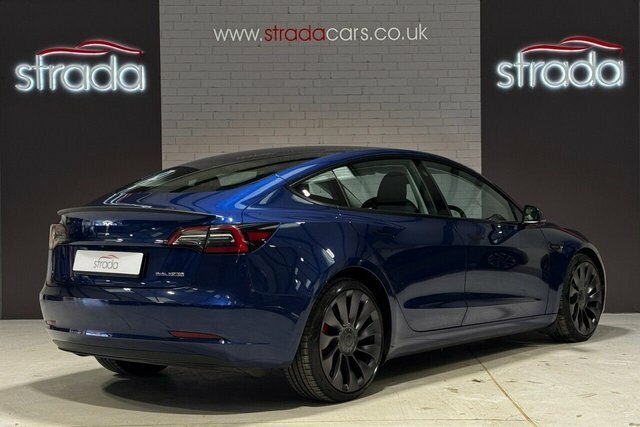Tesla Model 3 Motor Performance Saloon GJ71VMW Blue #4