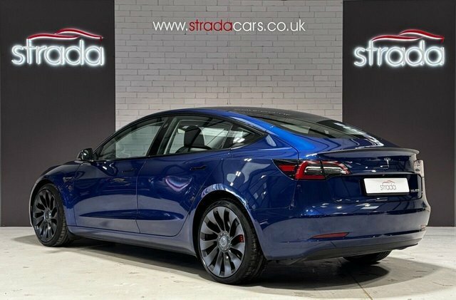 Tesla Model 3 Motor Performance Saloon GJ71VMW Blue #5