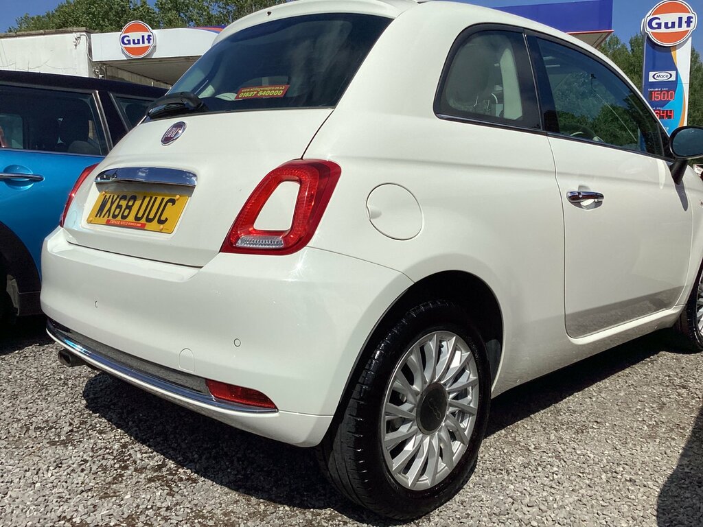 Fiat 500 1.2 Lounge Hatchback Euro 6 Ss White #3