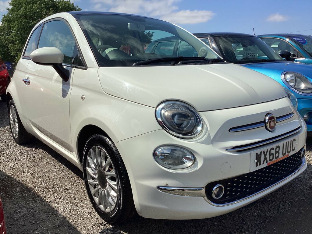 Fiat 500 1.2 Lounge Hatchback Euro 6 Ss White #2