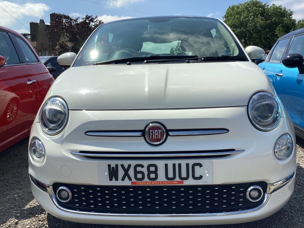 Fiat 500 1.2 Lounge Hatchback Euro 6 Ss White #5