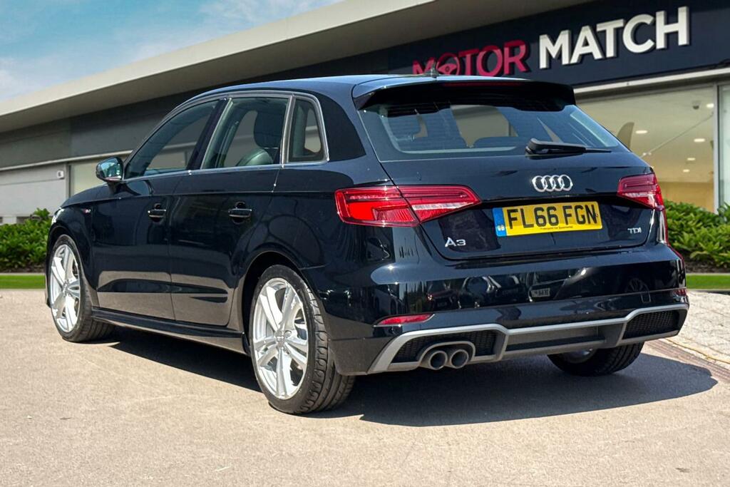Audi A3 2.0 Tdi S Line Sportback Euro 6 Ss Black #2