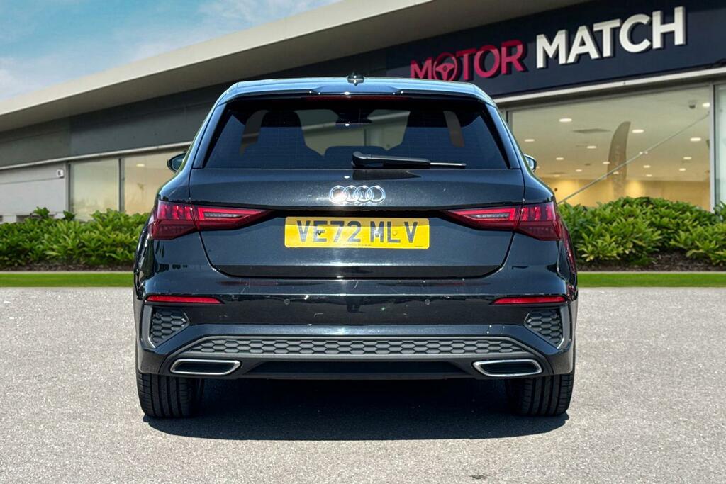 Audi A3 1.0 Tfsi 30 S Line Sportback S Tronic Euro 6 Ss VE72MLV Black #4