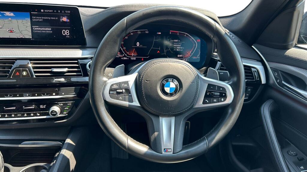 BMW 5 Series 520D Mht M Sport AV20JFE Black #5