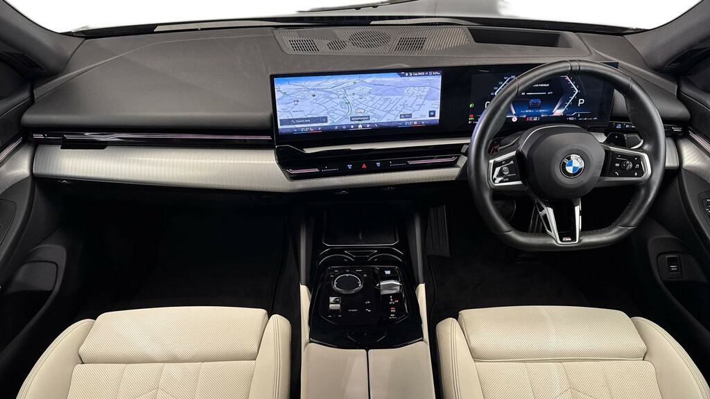 BMW 5 Series 520I M Sport Saloon Blue #4