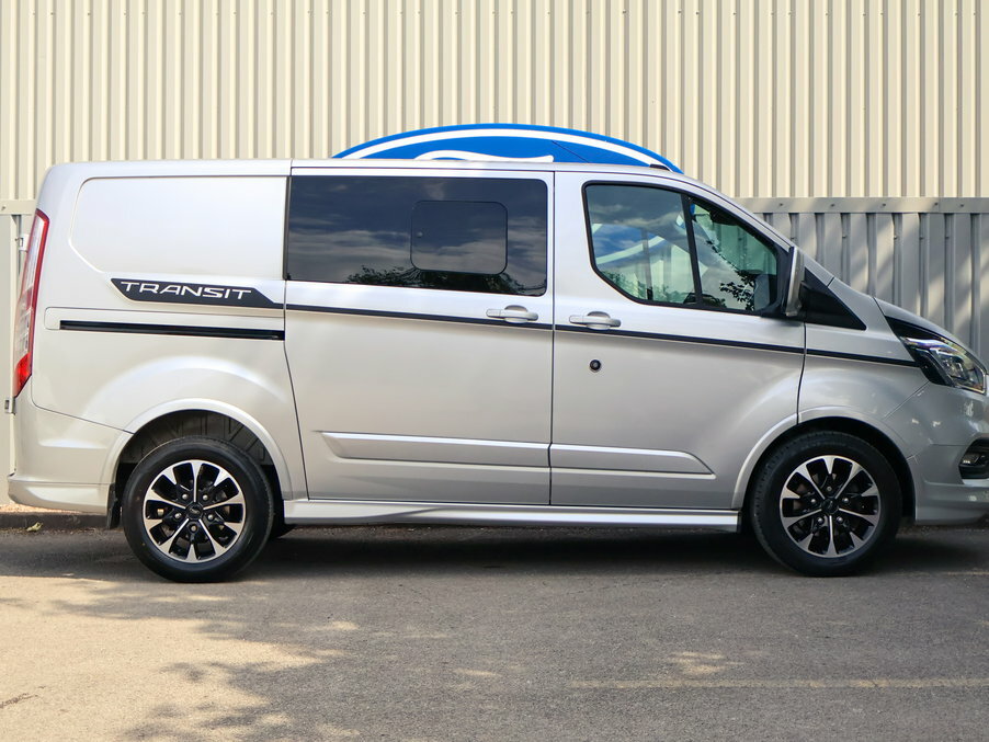 Ford Transit Custom 2.0 Ecoblue 185Ps Low Roof D Cab Sport Van SH71XGR Silver #5