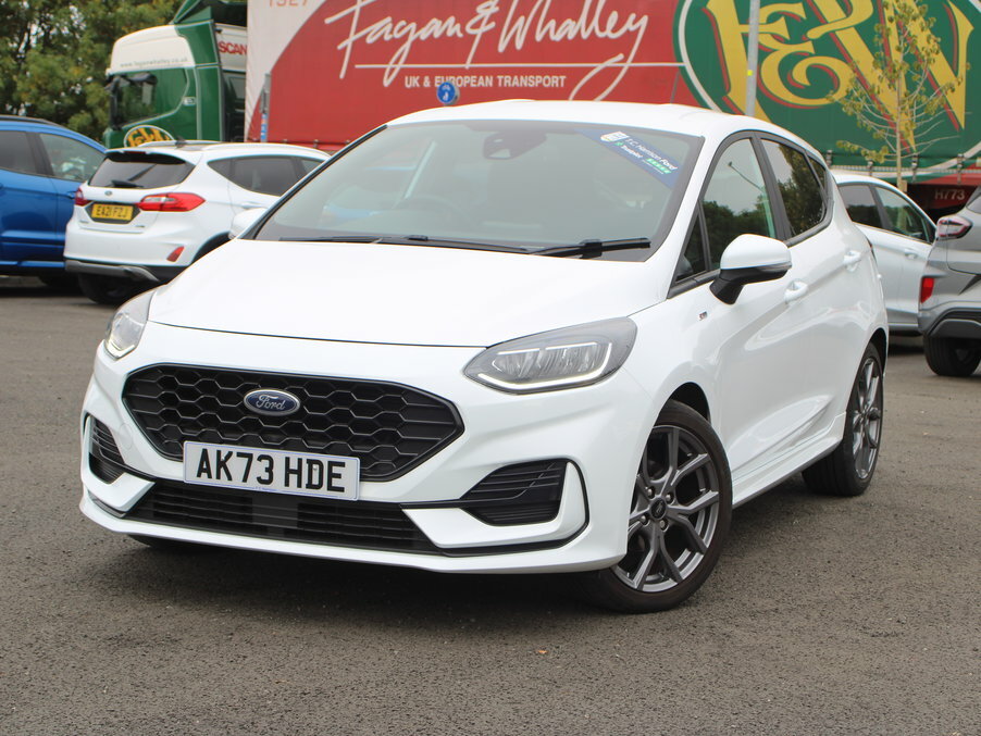 Ford Fiesta 1.0 Ecoboost St-line AK73HDE White #2