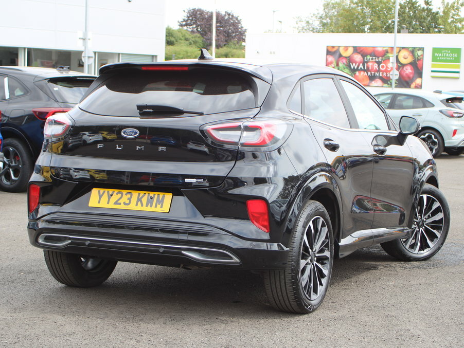 Ford Puma 1.0 Ecoboost Hybr Mhev 155 St-line Vignale Dct YY23KWM Black #6