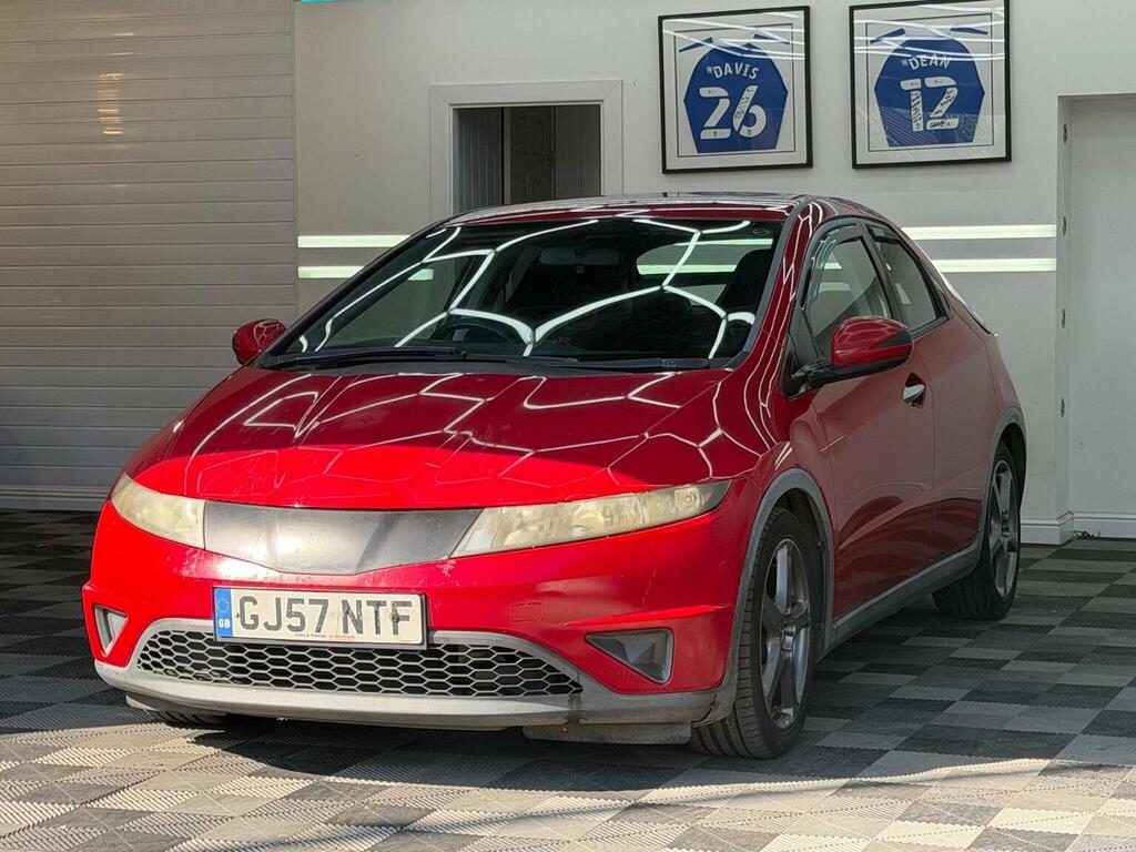 Honda Civic Hatchback 2.2 I-ctdi Se 200757 GJ57NTF Red #3