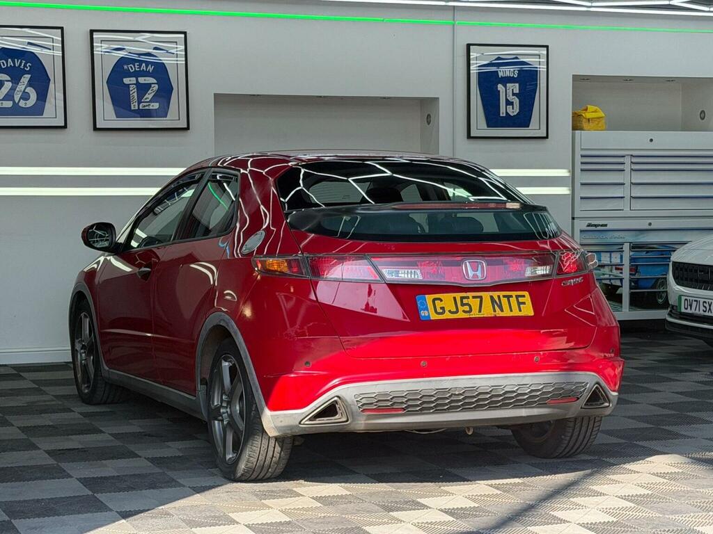 Honda Civic Hatchback 2.2 I-ctdi Se 200757 GJ57NTF Red #4