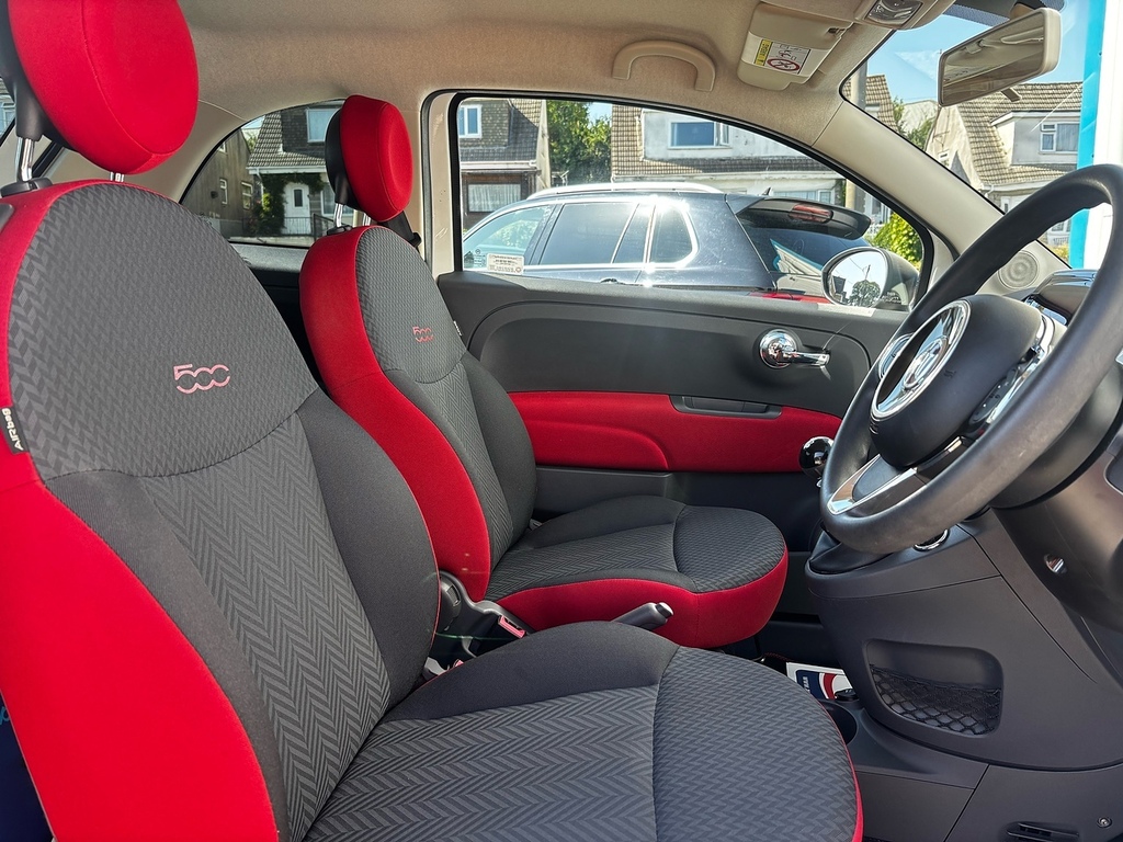 Fiat 500 1.2 Pop Hatchback Euro 6 Ss White #3