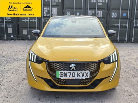 Peugeot e-208 50Kwh Gt Hatchback BW70KVX Yellow #2